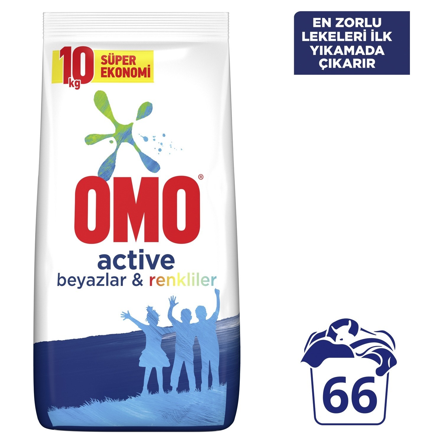 Omo Active Toz Çamaşır Deterjanı Beyazlar ve Renkliler 10 Kg
