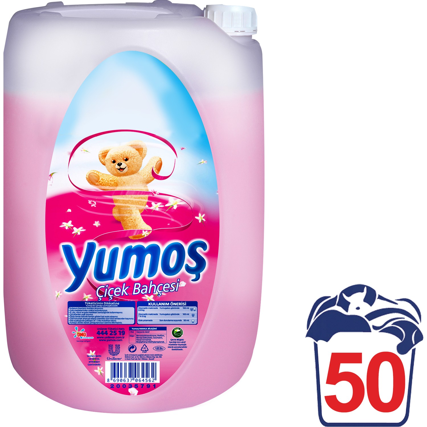 Yumoş Çamaşır Yumuşatıcısı Çiçek Bahçesi 5 Lt.